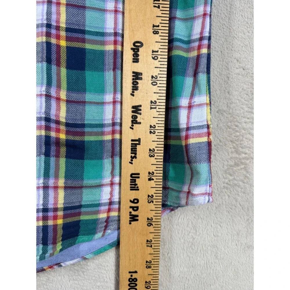 Polo Ralph Lauren Plaid Shirt Mens L Slim Fit Long Sleeve Button Up 5348